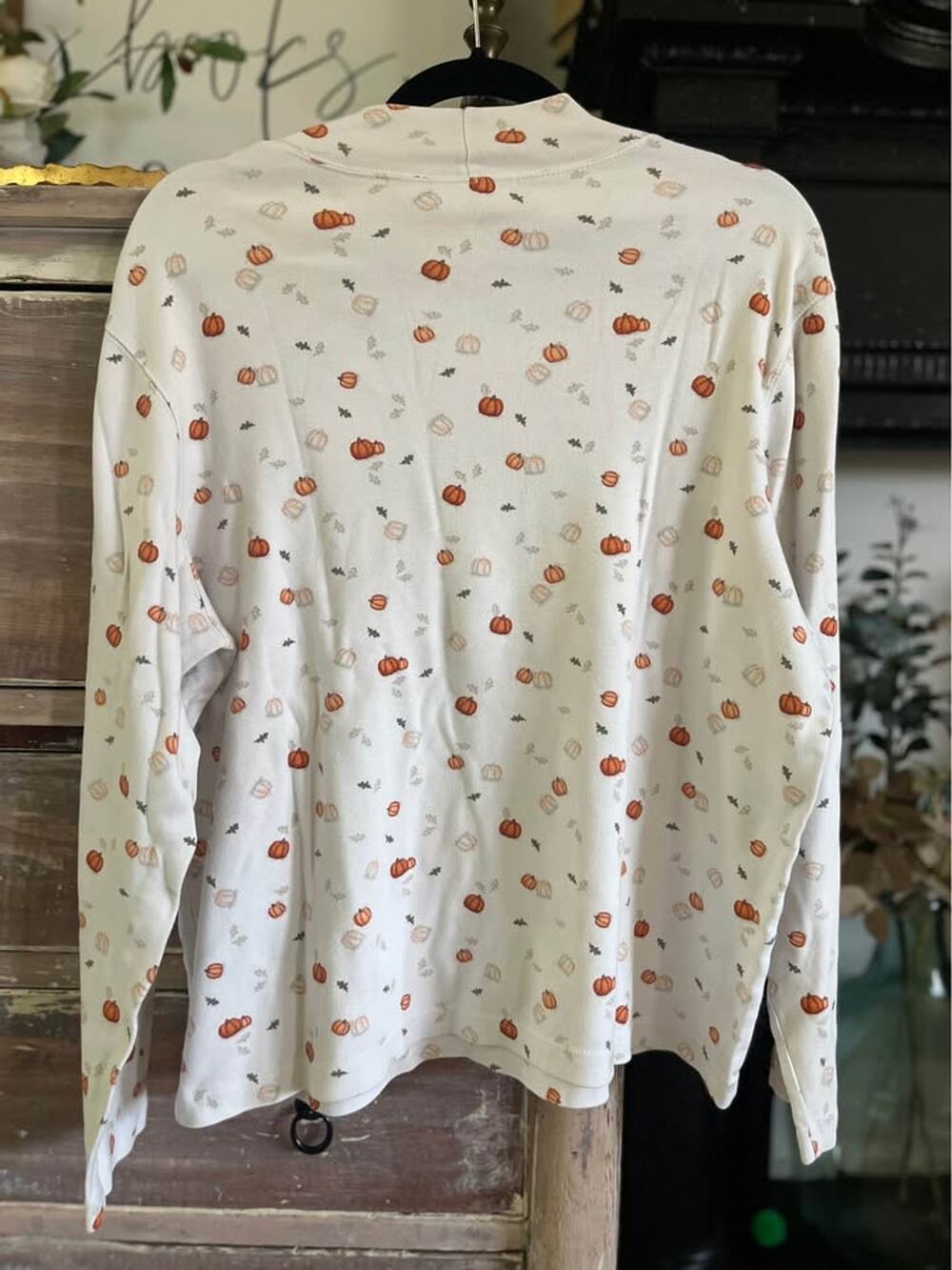 Vintage 90s Croft & Barrow Pumpkin Mock Neck Top Turtleneck 1X Large Halloween
